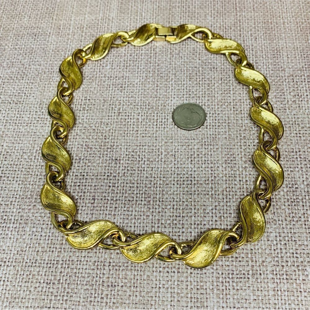 Vintage Gold Banner Necklace
